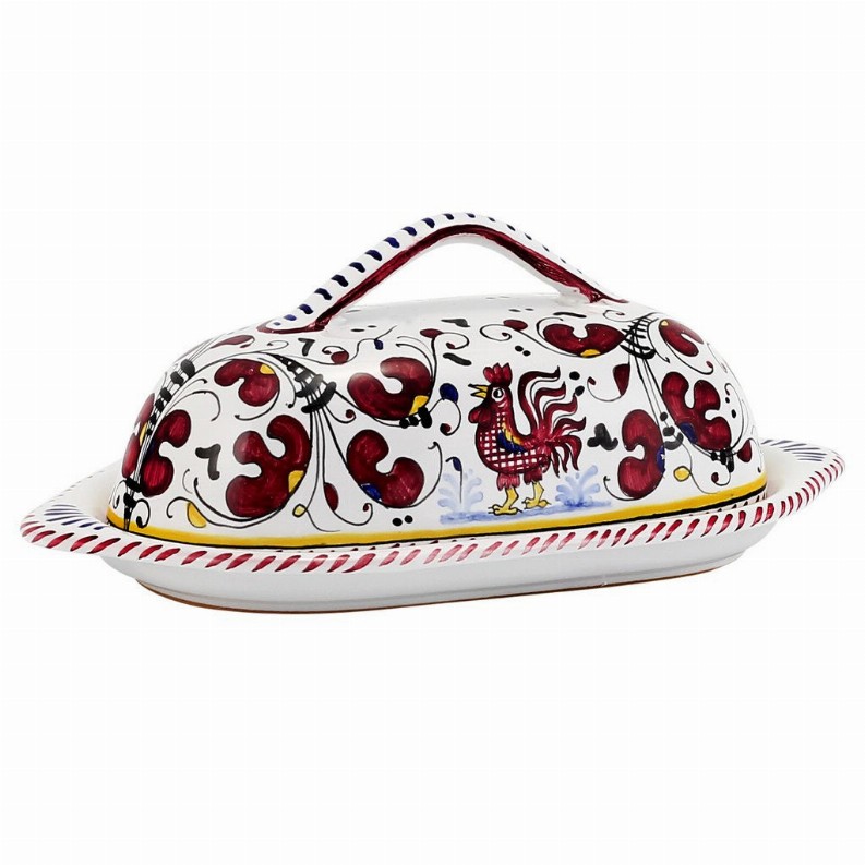 ORVIETO ROOSTER BUTTER TRAY & CHEESE BOWLS