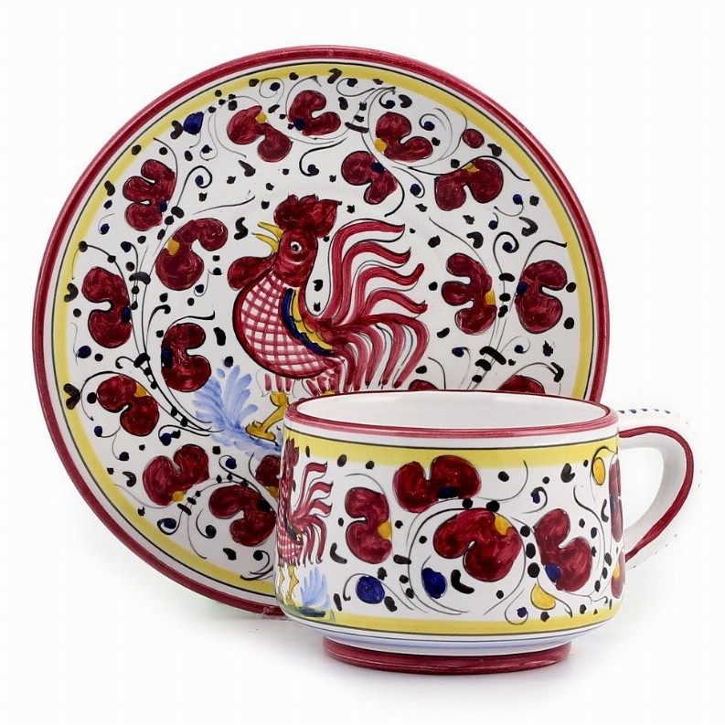 ORVIETO ROOSTER Cups & Saucers