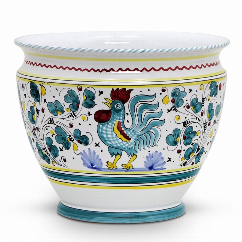 ORVIETO ROOSTER PLANTER/CACHEPOT