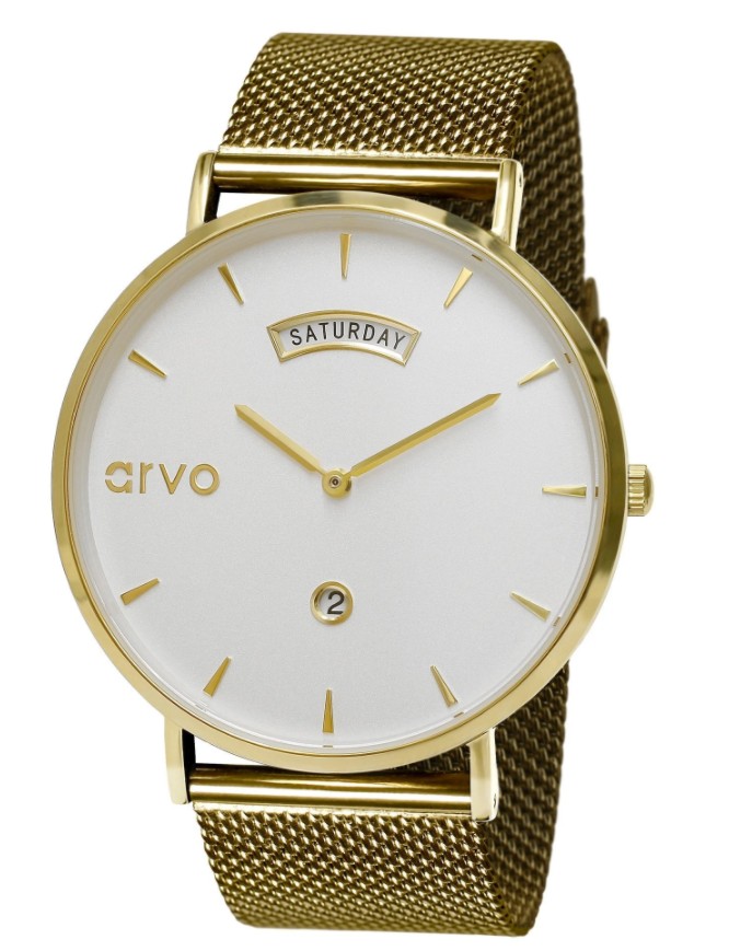 Arvo Awristacrat Watch - GoldGold Mesh