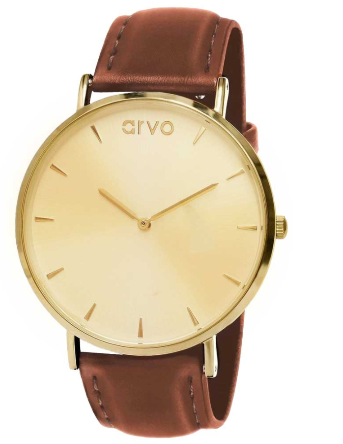 Arvo Leonarvo Watch - Brown Stitched