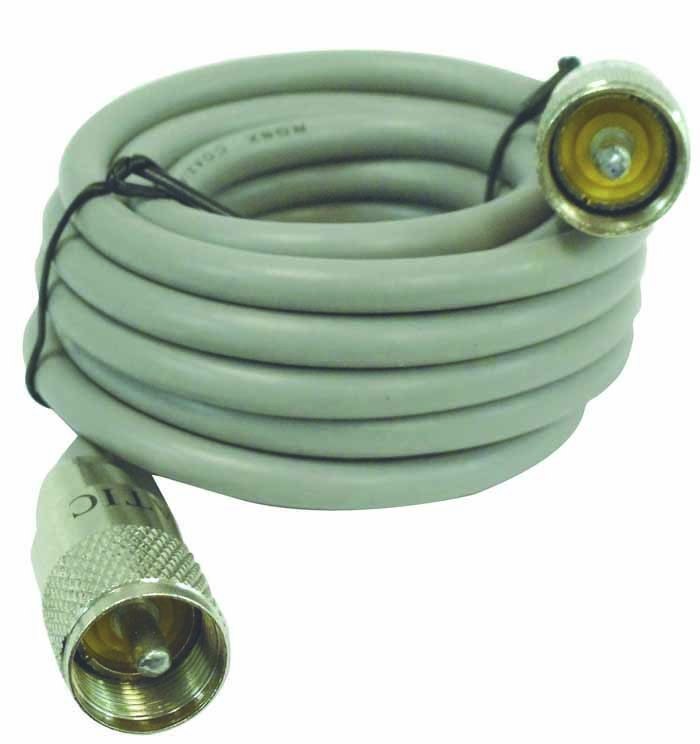 9' Pl To Pl Rg8X Grey Coax With Astatic Plugs