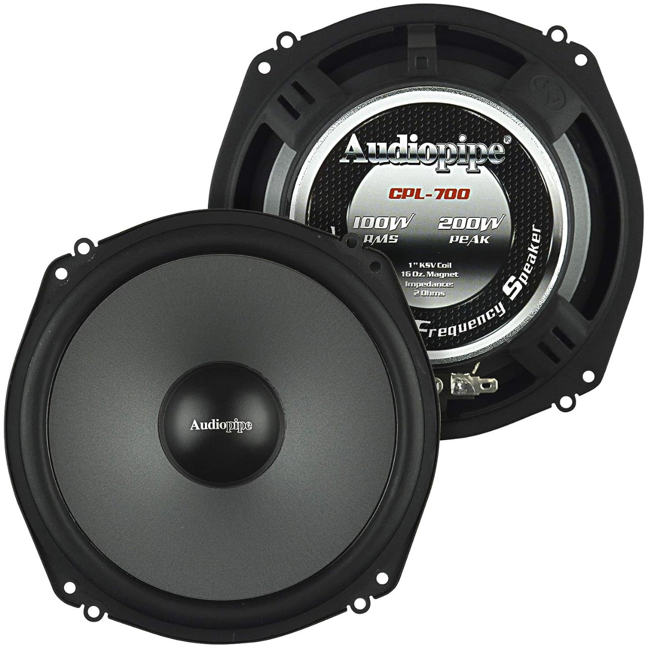 Audiopipe Shallow Mount 7" Low Mid Frequency Speaker (Pair)