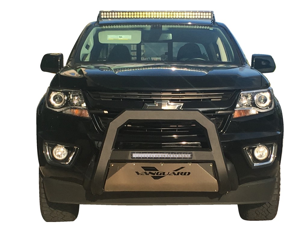 VGUBG-1887-0917BK-LED Optimus Series LED Bull Bar with Black Skid Plate