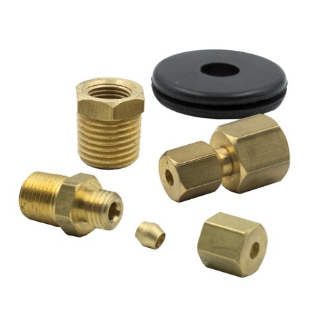Fitting Kit,1/8In Nptf Compression To 1/8In Line,Brass