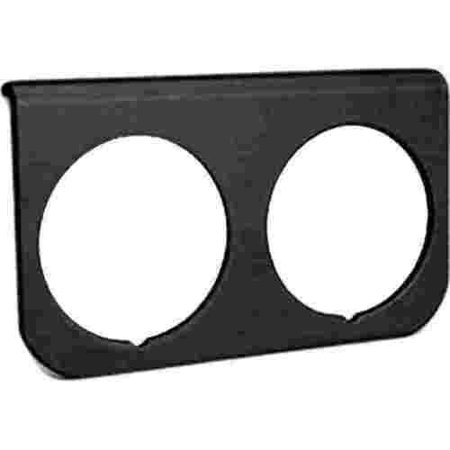 2IN 2-HOLE GAUGE PANEL, BLACK, ALUMINUM