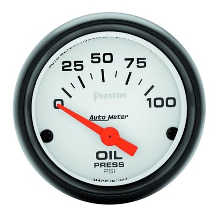 2IN OIL PRESS, 0-100 PSI, SSE, PHANTOM