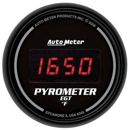 2-1/16IN E.G.T. PYROMETER 0-2000F, DIGITAL, BLACK