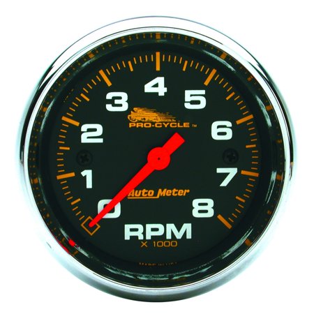 GAUGE, TACH, 2 5/8IN, 8K RPM, 2&4 CYLINDER, BLACK, PRO-CYCLE
