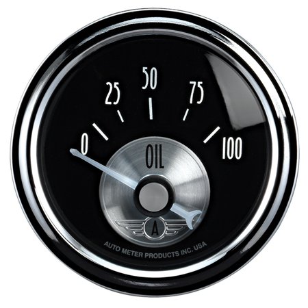 2-1/16IN OIL PRESS, 0-100 PSI, SSE, PRESTIGE BLACK