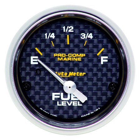 GAUGE FUEL LEVEL 2 1/16IN 240E TO 33F ELEC MARINE CARBON FIBER