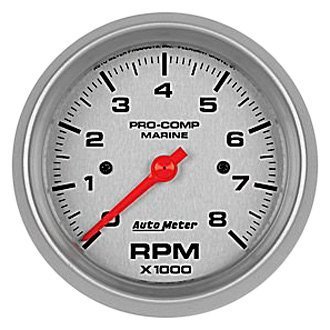 GAUGE TACHOMETER 3 3/8IN 8K RPM MARINE SILVER