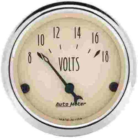 2IN VOLTMETER 818 VOLTS ELEC ANTIQUE BEIGE