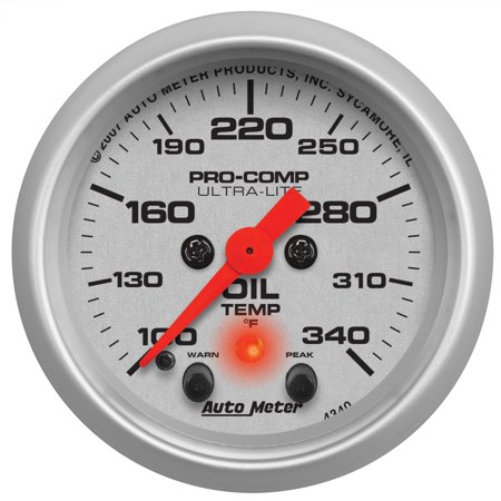 21/16IN OIL TEMP 100 340F FSE W/PEAK & WARN