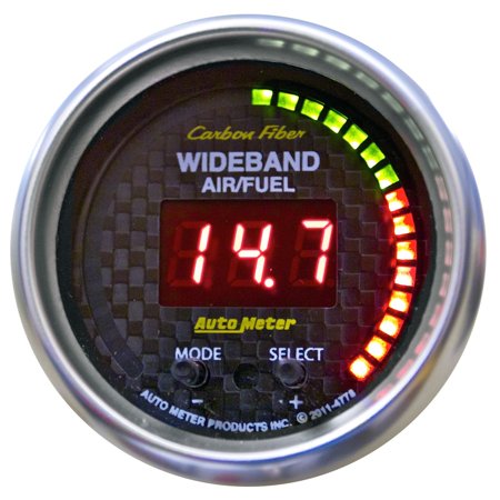 21/16 IN WIDEBAND AIR/FUEL RATIO PRO CARBON FIBER