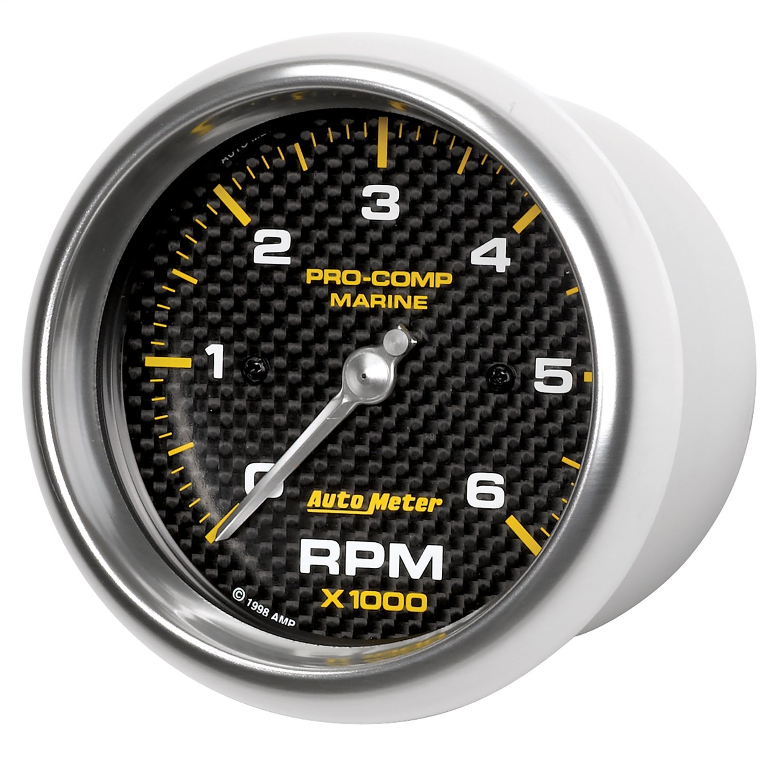 GAUGE TACHOMETER 3 3/8IN 6K RPM MARINE CARBON FIBER