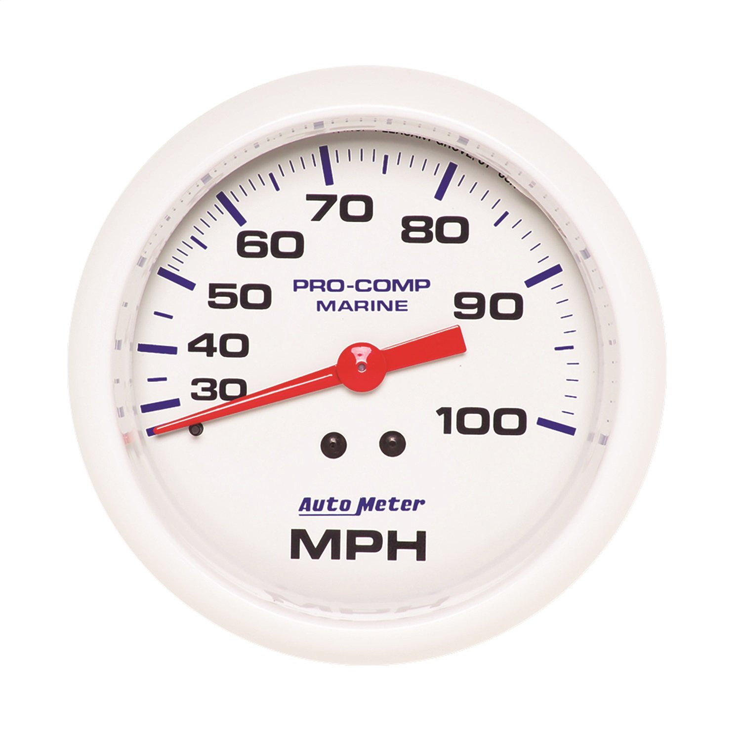 GAUGE SPEEDOMETER 3 3/8IN 100MPH MECHANICAL MARINE WHITE