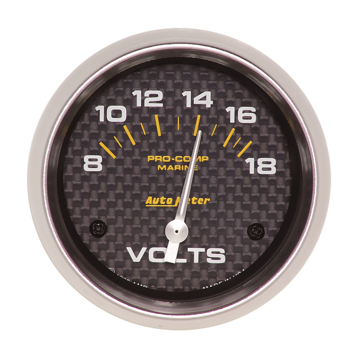 GAUGE VOLTMETER 2 5/8IN 18V ELECTRIC MARINE CARBON FIBER