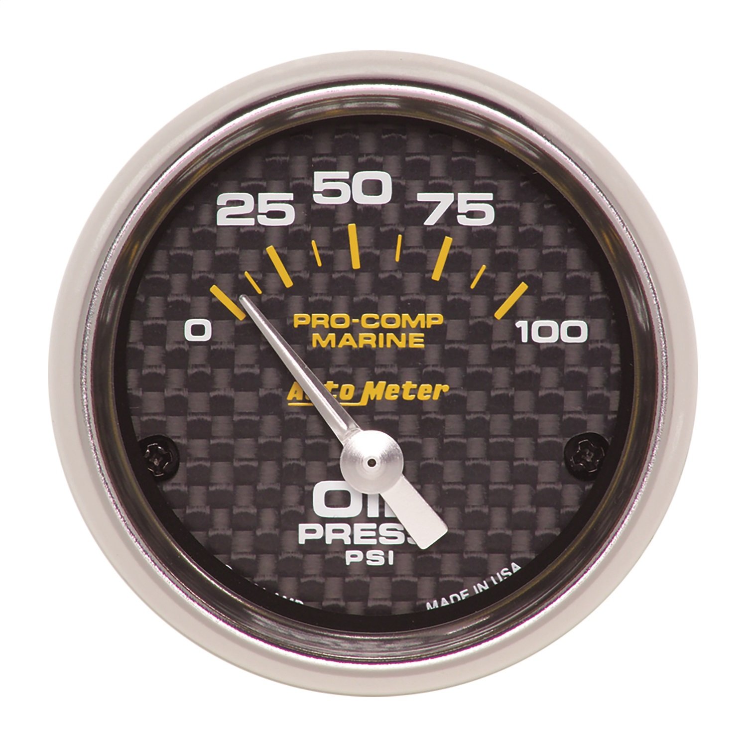 GAUGE OIL PRESSURE 2 1/16IN 100PSI ELECTRIC MARINE CARBON FIBER
