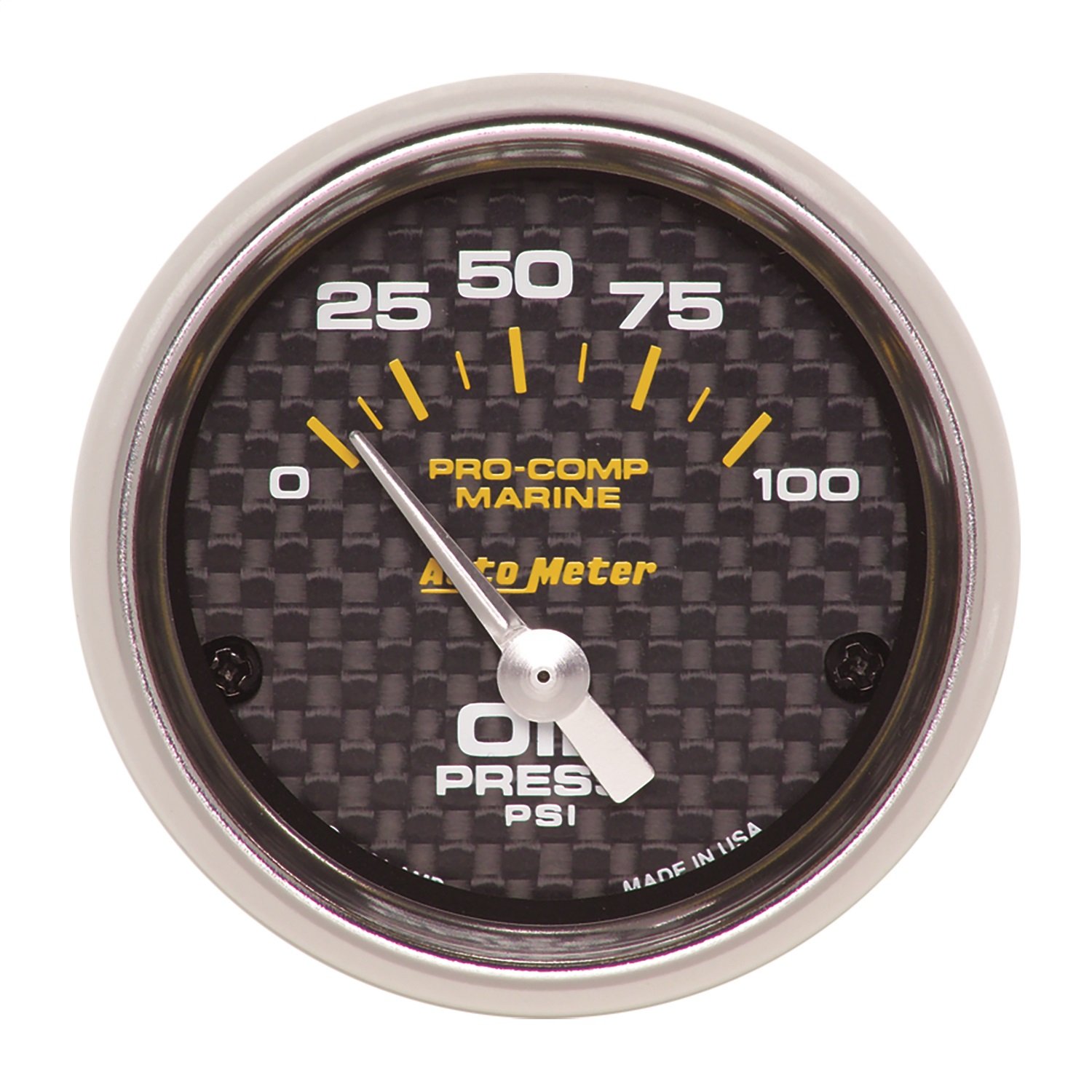 GAUGE OIL PRESSURE 2 1/16IN 100PSI ELECTRIC MARINE CARBON FIBER