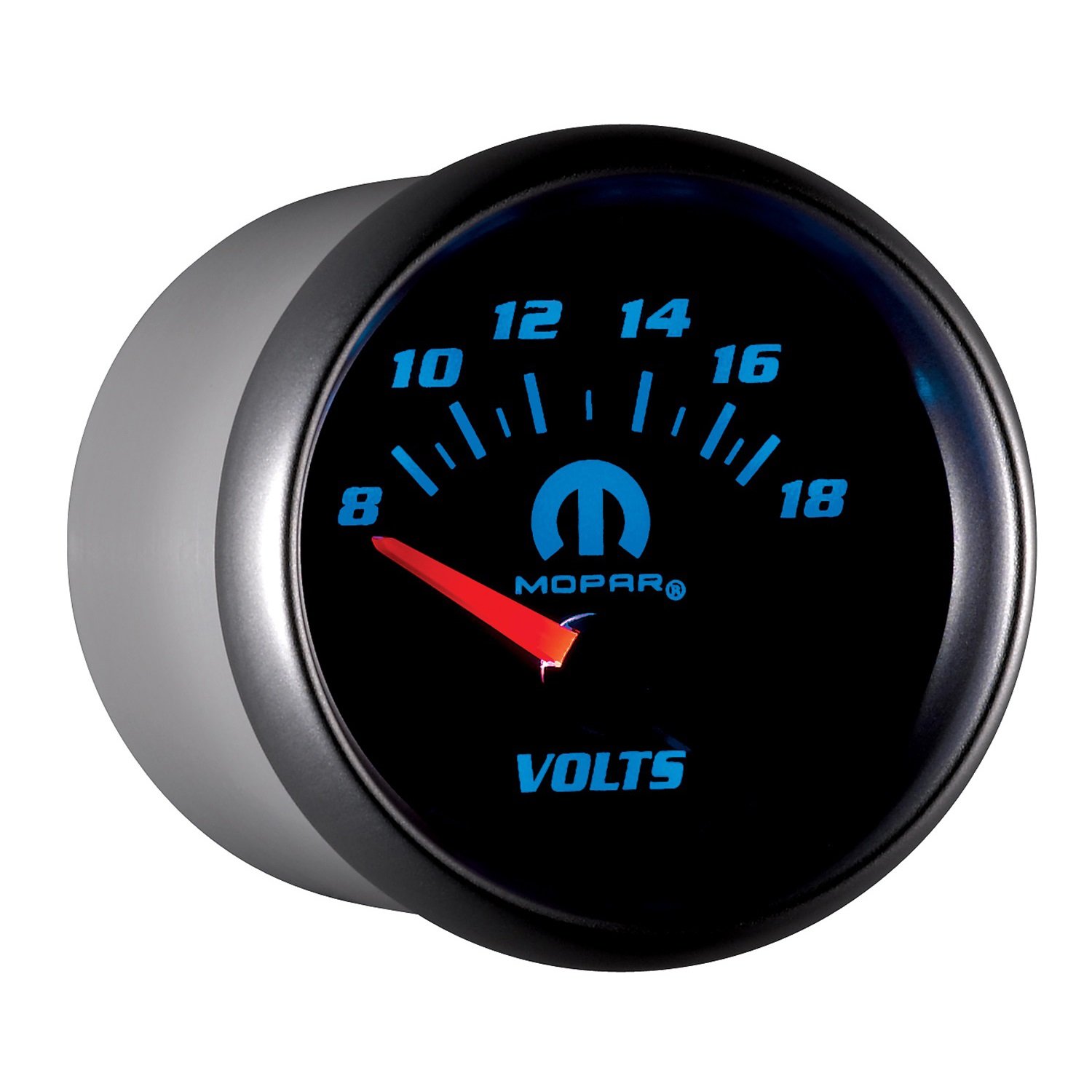 MOPAR 21/16IN SHORT SWEEP ELECTRIC VOLTMETER   BLK DIAL