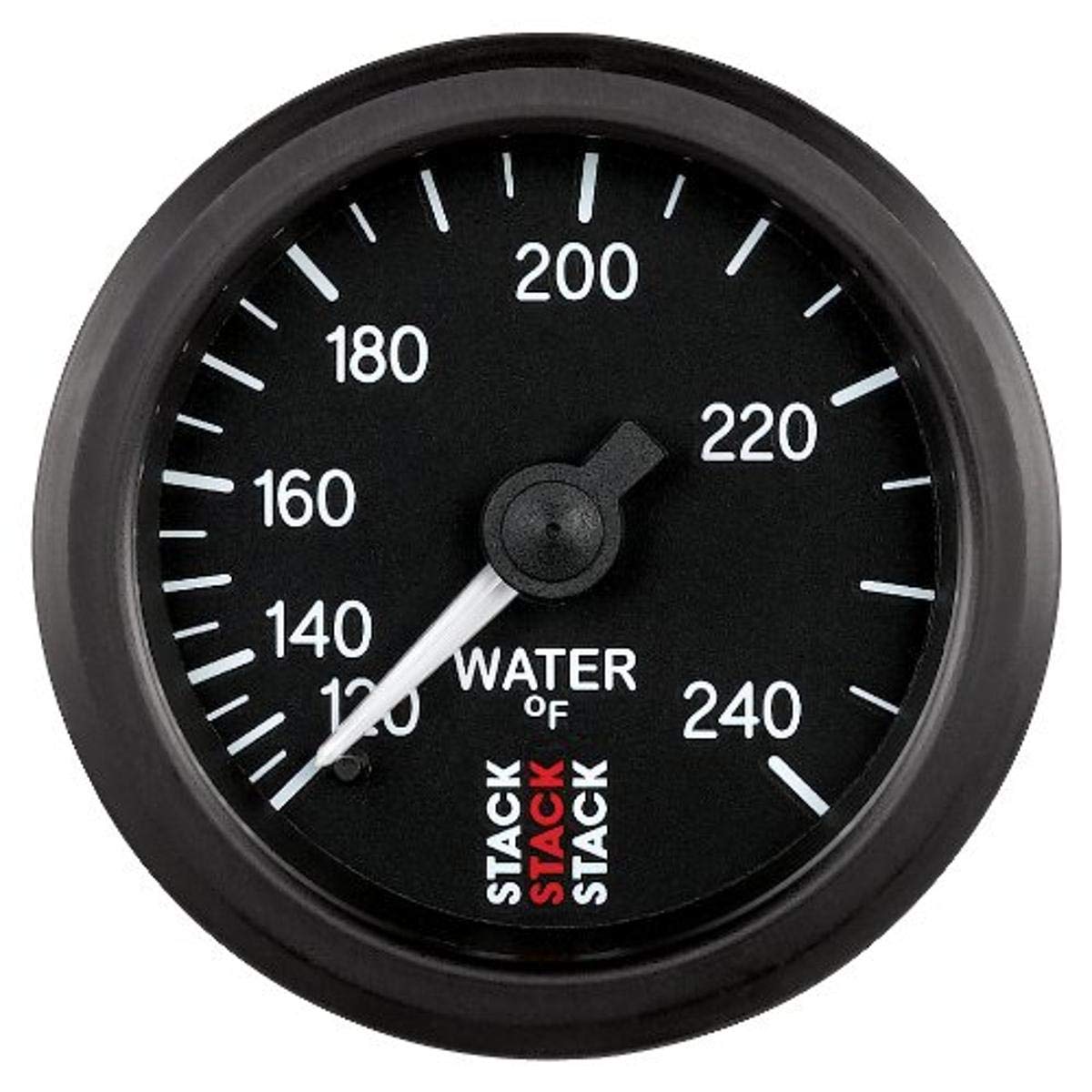 GAUGE WATER TEMP MECHANICAL 52MM BLACK 120240DEGREEF 1/2IN NPT (M)