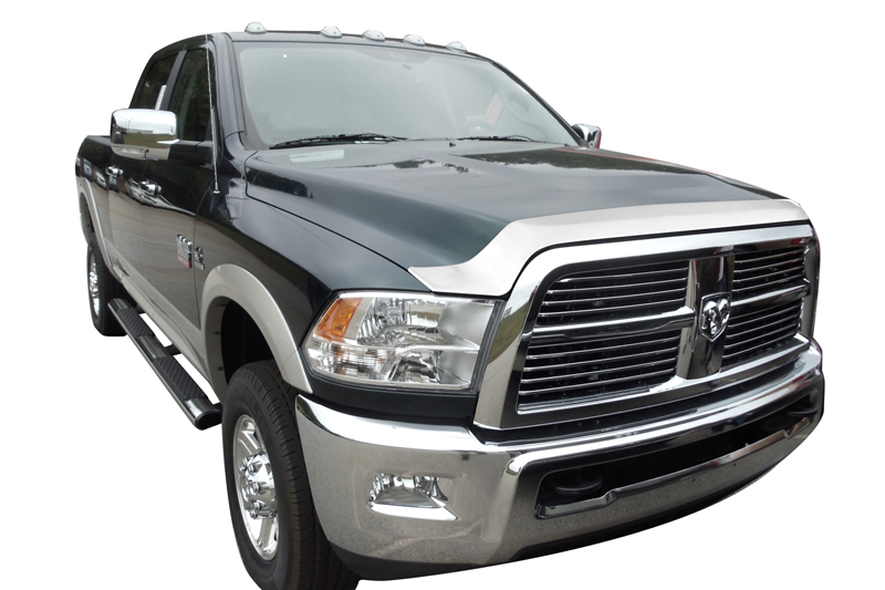 10-18 RAM 2500/3500(19 CLASSIC)AEROSKIN HOODPROTECTOR-CHROME