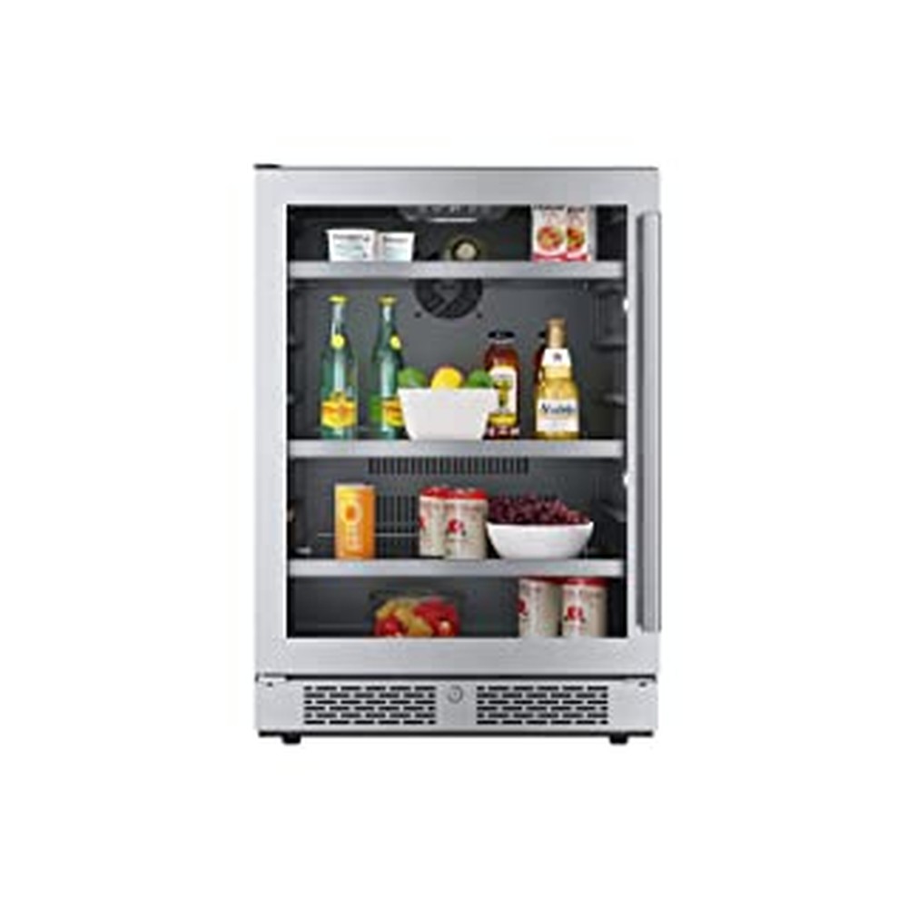 140 CAN 24 UNDERCOUNTER STAINLESS STEEL BEVERAGE COOLER LEFT HINGED