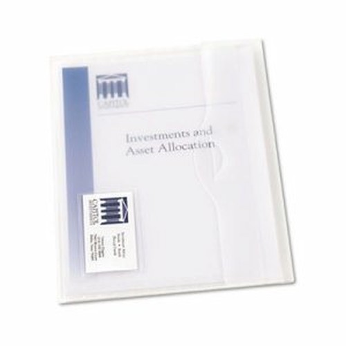 Avery Letter File Wallet - 8 1/2" x 11" - 50 Sheet Capacity - 1 Front Pocket(s) - Poly - Clear - 12 / Box