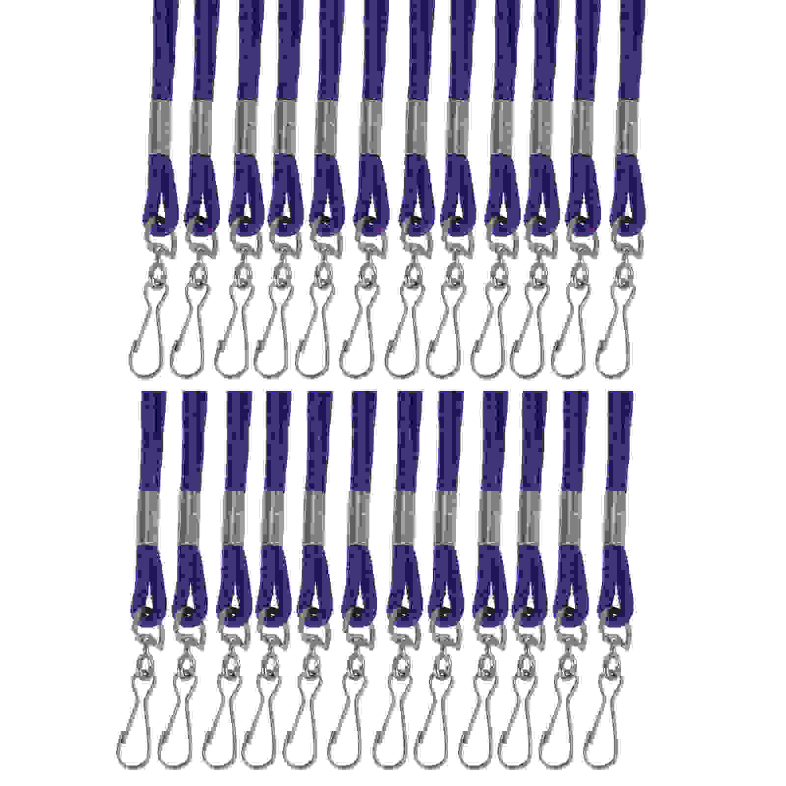 Standard Lanyard Hook Rope Style, Purple, Pack of 24