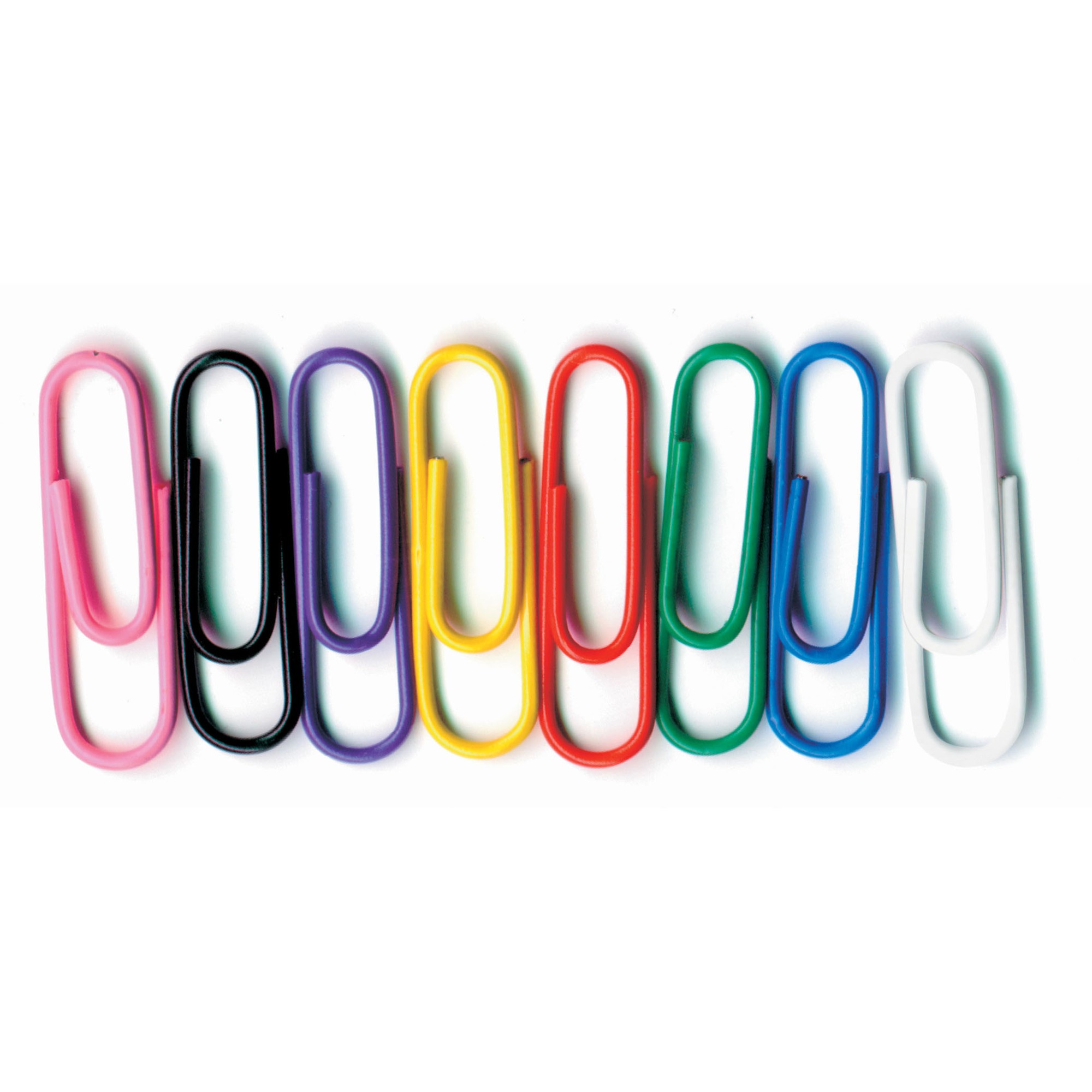 Vinyl-Coated Paper Clips, Jumbo Size, 40 Per Pack, 10 Packs