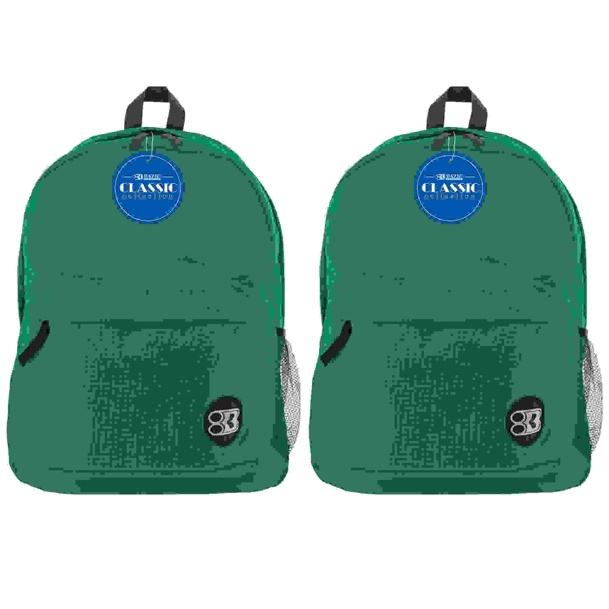 Classic Backpack 17" Green, Pack of 2