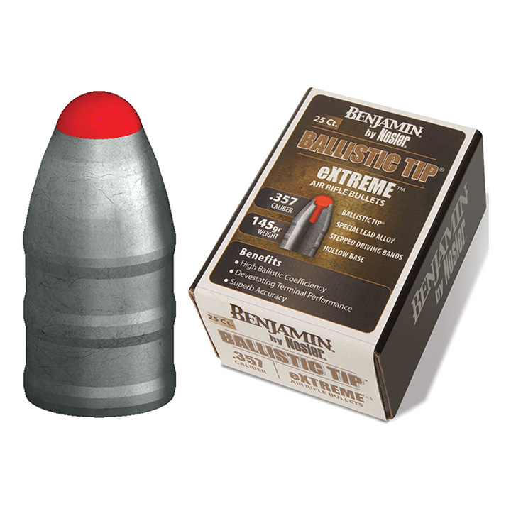 Benjamin Extreme Hunting Bullet.357 Caliber 145gr  Ballistic Tip High Performance Airgun Bullet