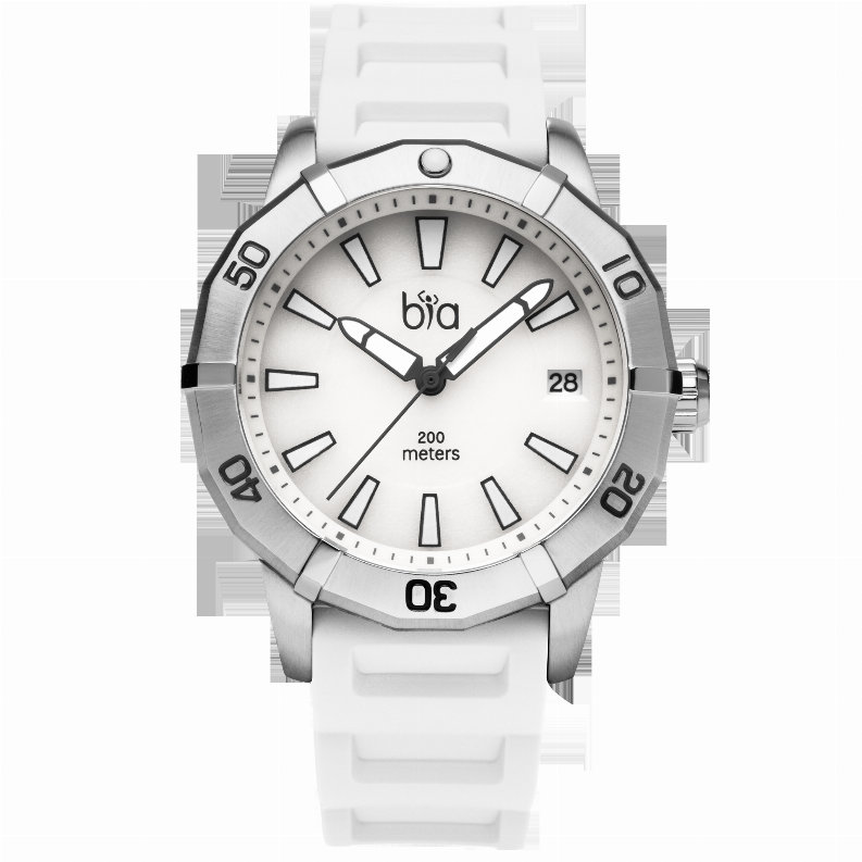 Bia Rosie Dive - one size - 38MMSS CASE/WHITE DIAL/WHITE STRAPB2012