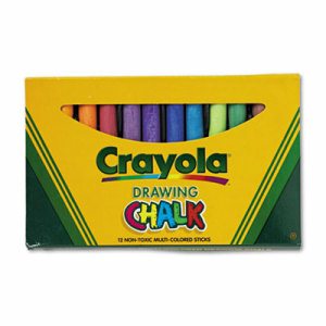 Colored Drawing Chalk, 12 Assorted Colors 12 Sticks/Set
