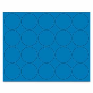 Interchangeable Magnetic Characters, Circles, Blue, 3/4" Dia., 20/Pack