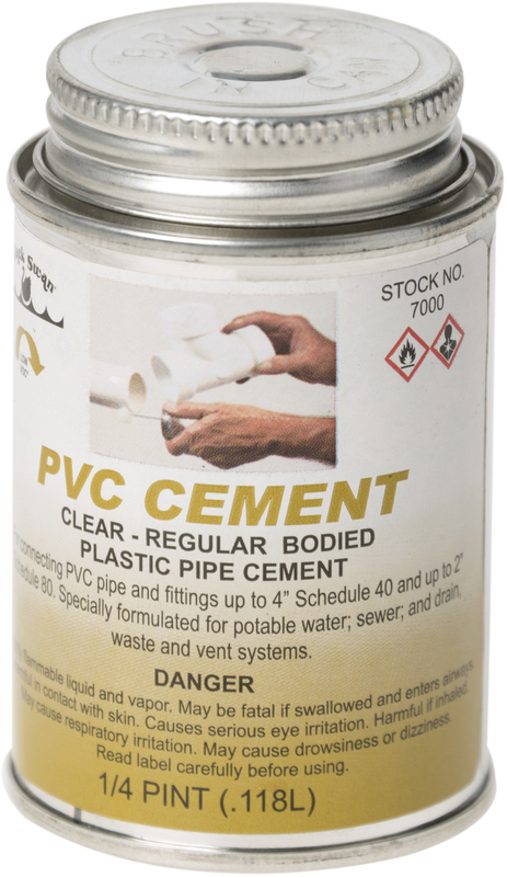 07000 4 Oz Clear PVC Cement