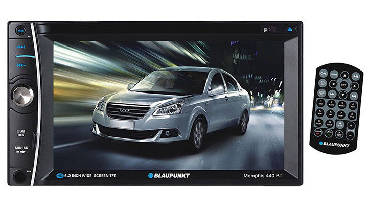 Blaupunkt Double din DVD/CD receiver with 6.2" touch screen and Bluetooth