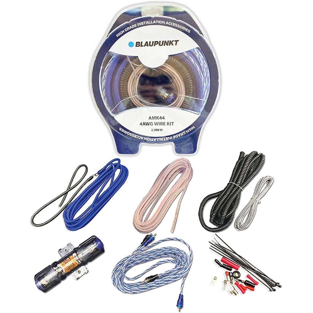 Blaupunkt 4-Gauge Complete Amplifier Wire Kit - Blue