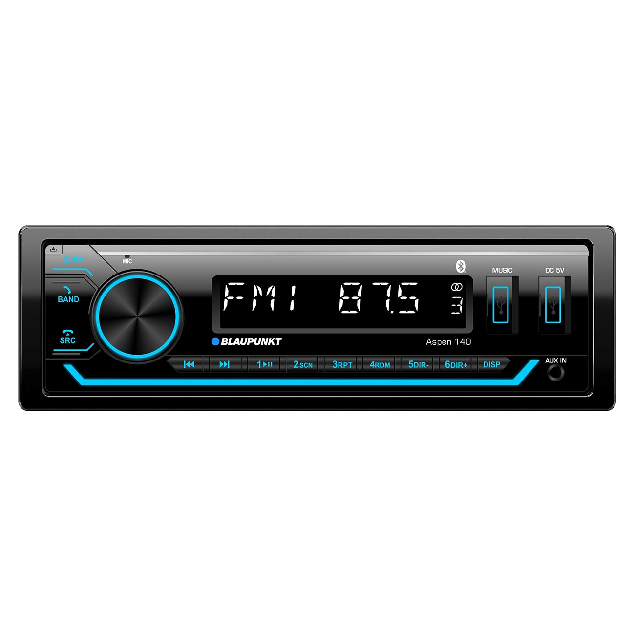 Blaupunkt Detachable Face Mechless AM/FM Receiver with Bluetooth & USB Inputs