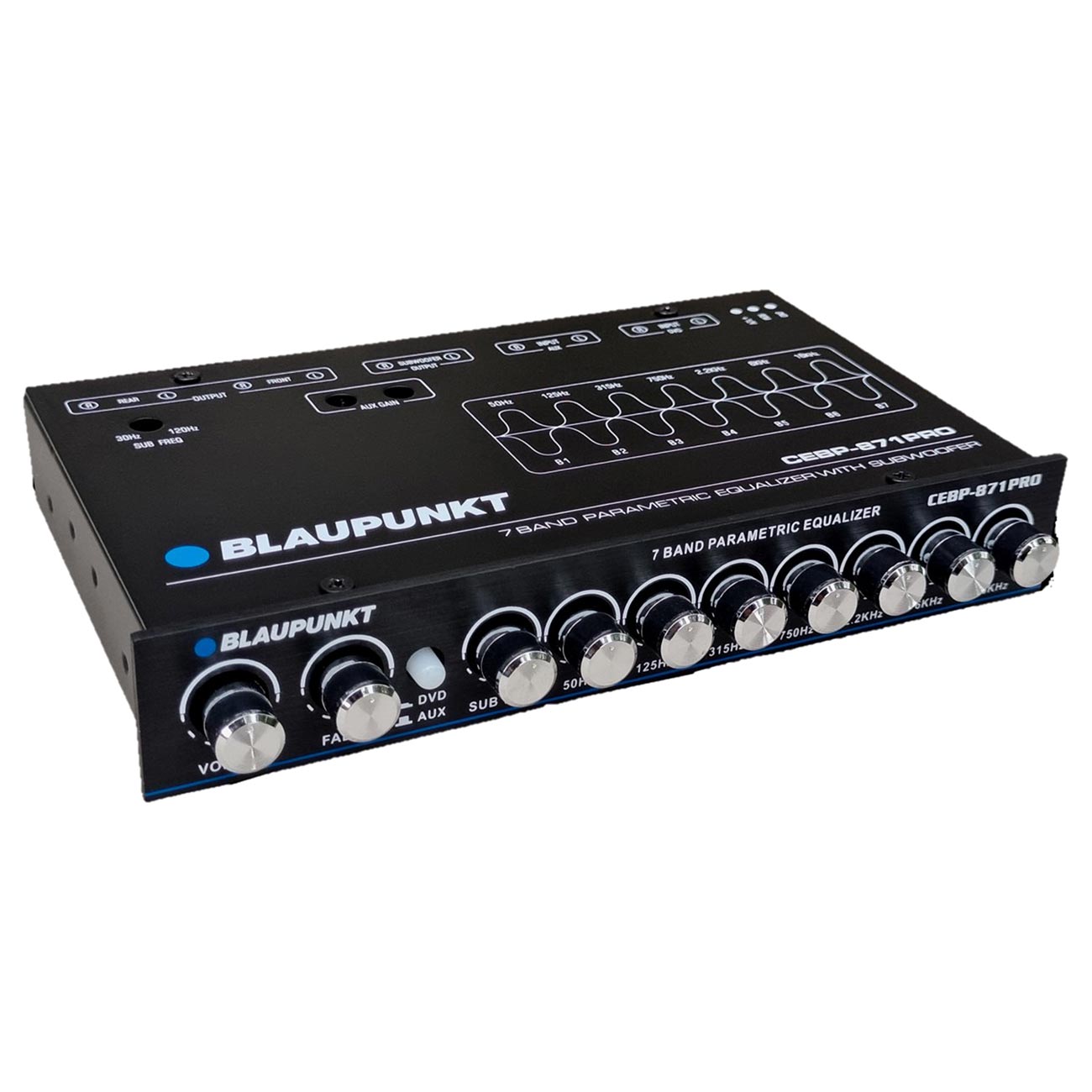 Blaupunkt 7-Band 1/2 DIN Parametric Pre-Amp EQ with Sub Output