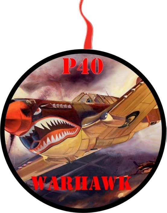 Wwii P 40 Warhawk Christmas Ornament