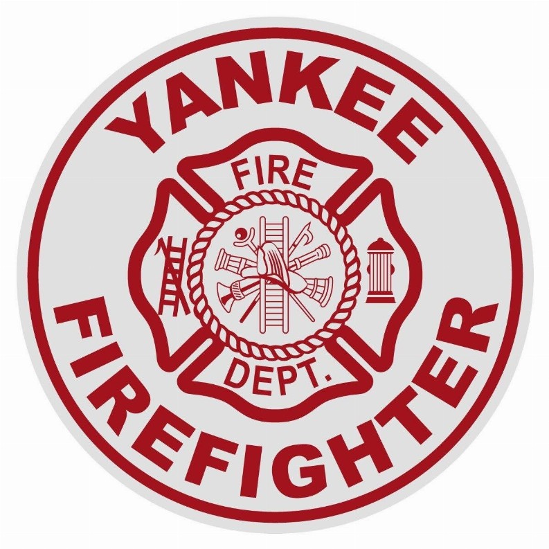 Yankee Firefighter Christmas Holiday Ornament