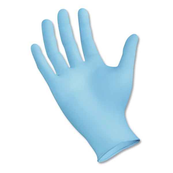Disposable Examination Nitrile Gloves, Large, Blue, 5 mil, 100/Box