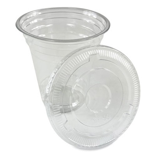 Clear Plastic Cold Cups, Squat, 12 oz, PET, 1,000/Carton