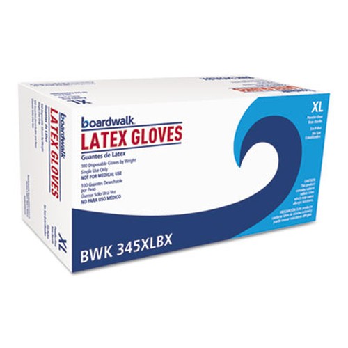 General-Purpose Latex Gloves, Natural, X-Large, Powder-Free, 4.4 mil, 1000/Ctn