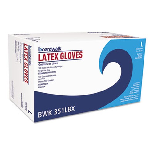 Powder-Free Latex Exam Gloves, Large, Natural, 4 4/5 mil, 1000/Case