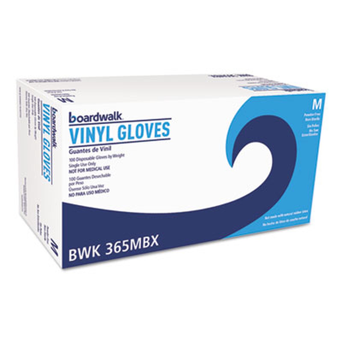 General Purpose Vinyl Gloves, Powder/Latex-Free, 2 3/5mil, Medium, Clear, 100/Box