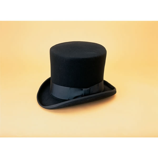 Medium Black Top Hat, 21 5/8" - 22 1/4"