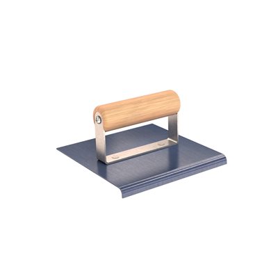 BLUE STEEL EDGER - 6" x 6" - 1/4" RADIUS 3/8" DEPTH WOOD HANDLE